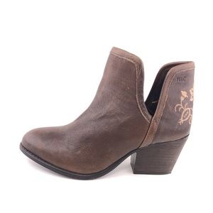 Musse & Cloud Ashila Brown Leather Ankle Boots 7